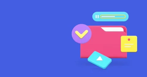 Cyberspace cloud computing  3d icon animation Stock Footage 276410005