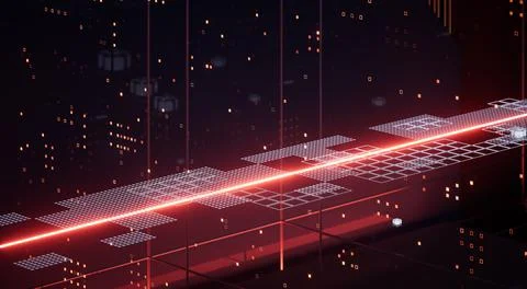 Cyberspace concept background, 3d rendering. Stock Illustration