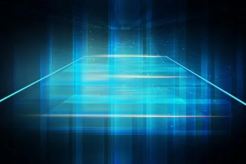 Cyberspace with connection network イラスト素材