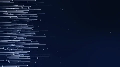 Cyberspace digital elements made of glowing hi-tech lines technology and Stock Footage 278708250