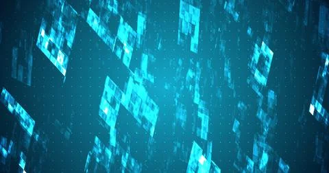 Cyberspace digital particles data concept background. Abstract technology d.. 库存插图