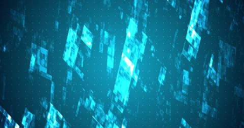 Cyberspace digital particles data concept background. Abstract technology d.. Stockillustratie