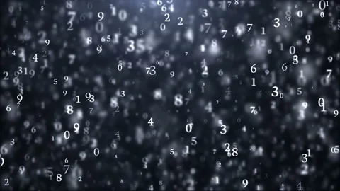 Cyberspace digital world, random numbers Stock Footage 89289334