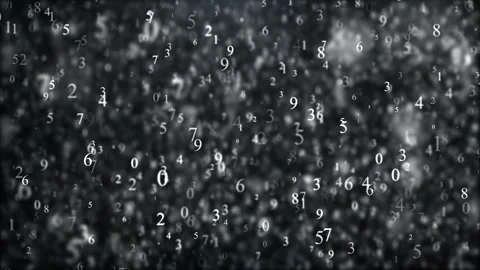 Cyberspace digital world, random numbers Stock Footage 152313787