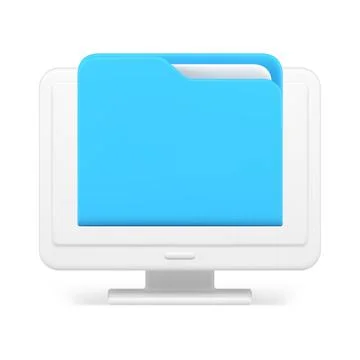 Cyberspace document file folder storage database archive management computer  库存插图