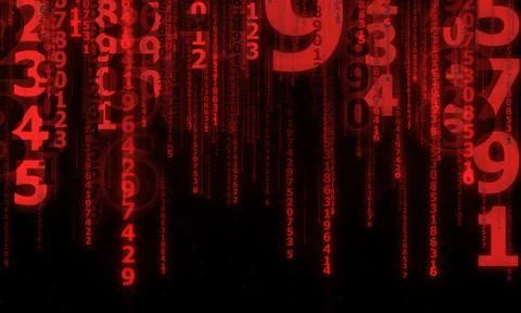 Cyberspace with falling digital lines Illustrazione stock