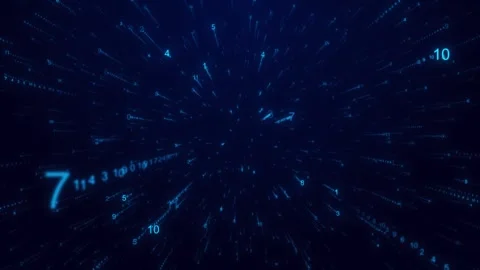 Cyberspace future technology digital network binary matrix binary code. Concept Stock Footage 295177128