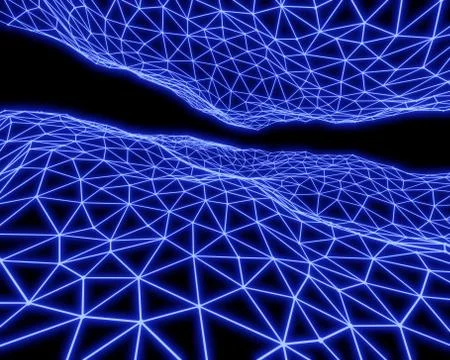 Cyberspace grid Stock Illustration