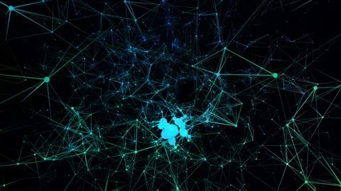 Cyberspace network. A futuristic data stream for technology videos. Stock Footage 318590376