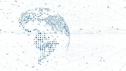Cyberspace network isolated on white background Stock-Footage 132895933