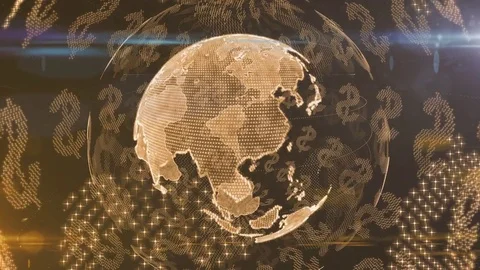 Cyberspace online internet security data transfer protection with blockchain  Stock Footage 79548535