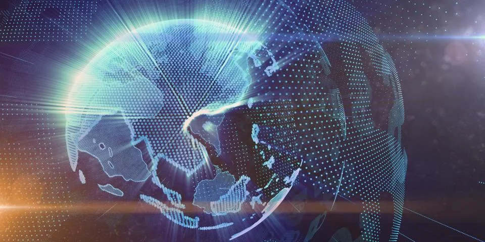 Cyberspace online internet security data transfer protection with blockchain  스톡 일러스트