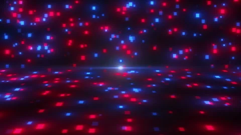 Cyberspace Particles Digital Data Network Connection Digital Data Space Flow 動画素材 347358793