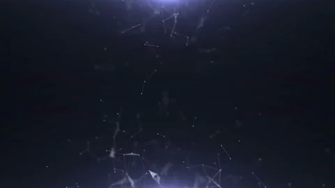 Cyberspace. Particles. Sparkling elements. Abstract motion. Outer space Stock Footage 112865931