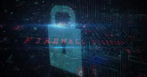 Cyberspace security 4k Stock Illustration