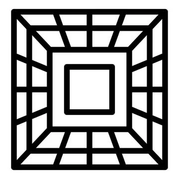 Cyberspace technology icon outline vector. Virtual reality system Stock Illustration