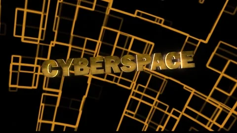 Cyberspace Technology Word with background Stock Footage 294583198