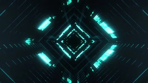 Cyberspace tunnel concept in rhombus shape. 動画素材 132000300