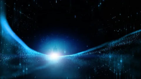 Cyberspace walking with binary numbers Stock Footage 132218847