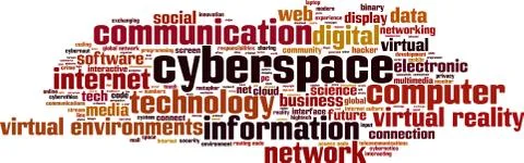 Cyberspace word cloud Stockillustratie
