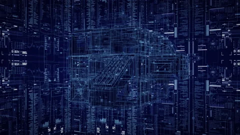 Cyberspace.HUD SciFi user interface. Stock Footage 106587570