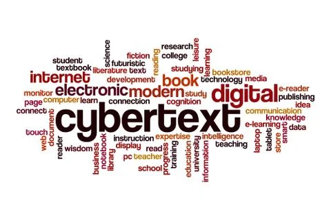 Cybertext cloud concept Stockfoto's