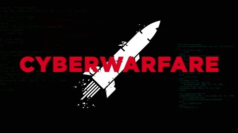 Cyberwarfare cyber attack modern glitch concept animation Stock Footage 236992235