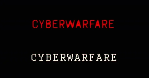 Cyberwarfare cyber attack modern glitch concept animation Stock Footage 236992301