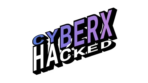CYBERX vs HACKED, 3D Text Animation in Isometric View with Opposite Word Motion Stock Footage 314263403