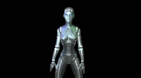 Cyborg animation Stock Footage 34413279