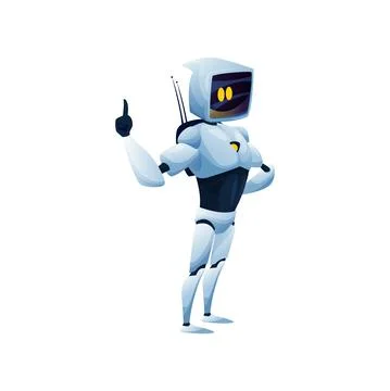 Cyborg artificial intelligence, humanoid robot Stock Illustration