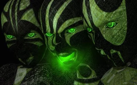 Cyborg assassins Illustrazione stock