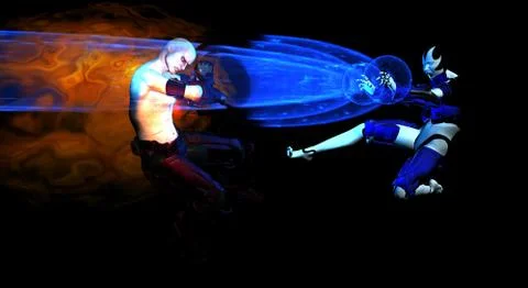 Cyborg being Stock-Illustration