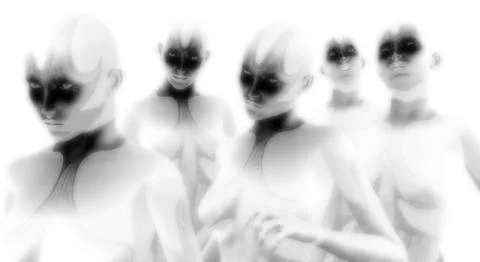 Cyborg being Stock Illustration