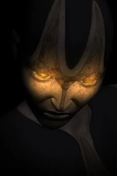 Cyborg being Stock Illustration