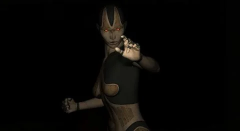 Cyborg being 스톡 일러스트