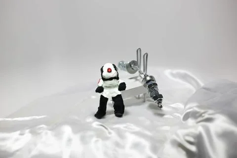 Cyborg bench press Stock Photos