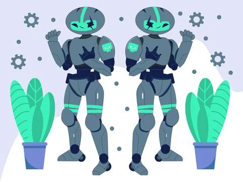 Cyborg Concept Illustration Illustrazione stock