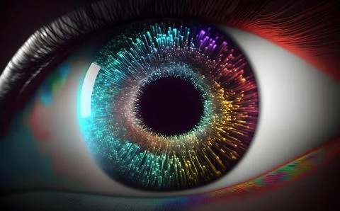 Cyborg eye Illustrazione stock