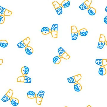 Cyborg fantasy character vector seamless pattern Stock Illustration