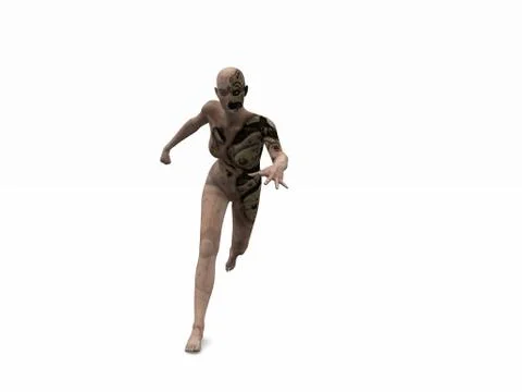 Cyborg Female Illustrazione stock