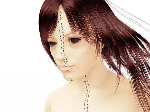 Cyborg female Illustrazione stock