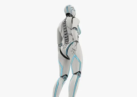Cyborg female011 Stock Illustration