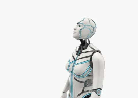 Cyborg female013 Stock Illustration