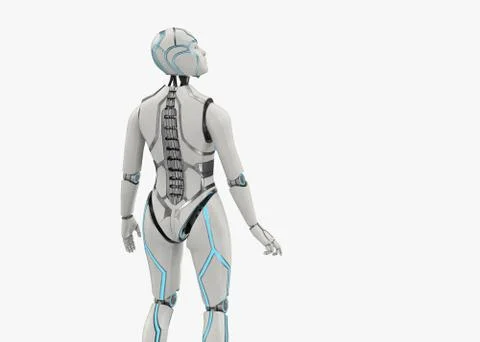 Cyborg female015 Stock Illustration