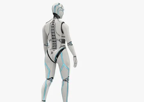 Cyborg female02 Stock Illustration