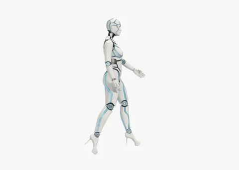 Cyborg female06 Stock Illustration