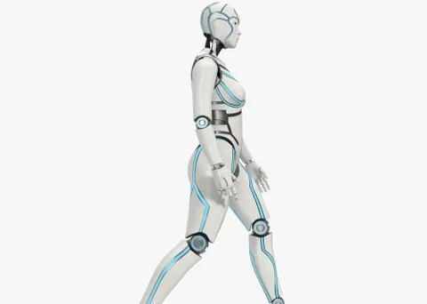 Cyborg female07 Stock Illustration