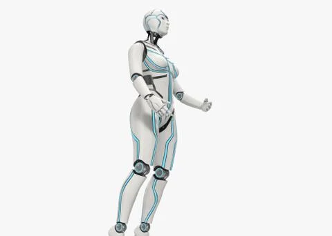 Cyborg female09 Stock Illustration