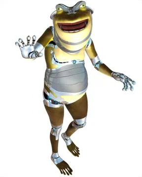 Cyborg frog Stock Illustration